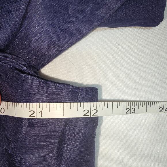 Aureta for Anthropologie Puff Sleeve Top Made with Silk and Linen - Picture 4 of 6